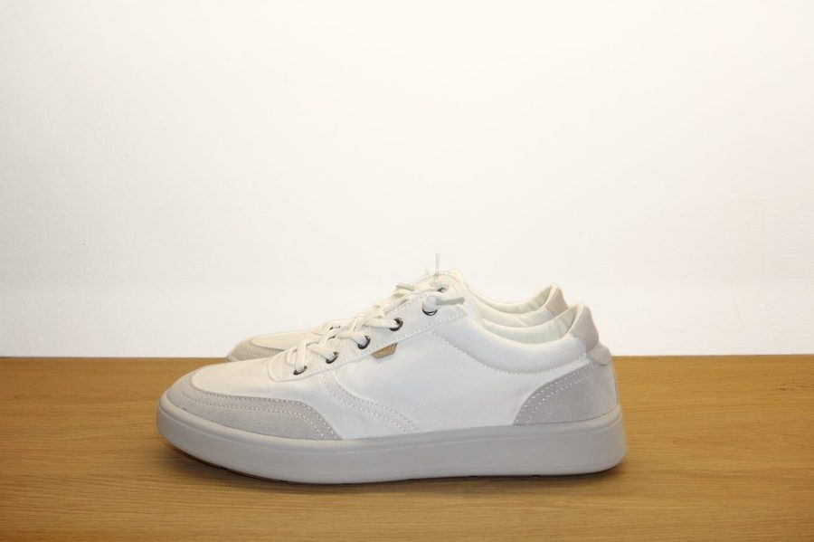 Sneaker in tela bianco e grigio Lumberjack uomo